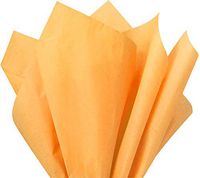 Flexicore Packaging Apricot Orange Gift Wrap Tissue Paper Size: 15 Inch X 20 Inch | Count: 100 Sheets | Color: Apricot