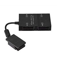 Multitap for PS2, 4 Player Multi-Tap Adapter Connector with 4 Memory Slots for Playstation 2