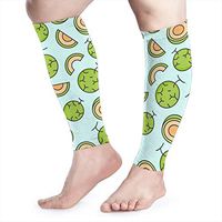 BLongTai Melon Cantaloupe Seamless Pattern Calf Compression Sleeve Men Womens Running Leg Sleeve for Shin Splint Muscle Pain Relief (1 Pair)