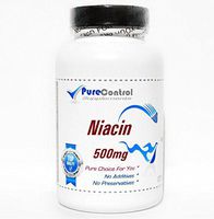 Niacin 500mg // 100 Capsules // Pure // by PureControl Supplements