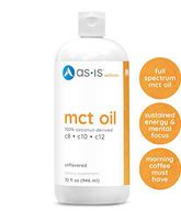 as-is MCT Oil Full Spectrum MCTs C8, C10, Lauric Acid, Derived from Non-GMO Coconuts - Unflavored - 32 fl. oz