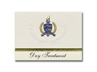 Signature Announcements Day Treatment (Independence, MO) Graduation Announcements, Presidential style, Basic package of 25 with Gold & Blue Metallic Foil seal