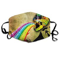 Girly Colorful Skulls Dust Mask,Washable and Reusable Cleaning Gardening Outdoor Activities Warm Windproof Mask