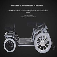 RXRENXIA Elderly Disabled Safe Lithium Battery Electric Wheelchair, Black Electric Mobility Scooter 4 Wheeled with Extra Accessories Package,Mobility Scooter Waterproof Cover, Phone Holder