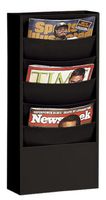 Buddy Products Eclipse 5 Pocket Curved Steel Literature Rack, 4.5 x 20.375 x 9.75 Inches, Black (0861-4)