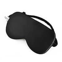 ZIMASILK 100% Natural Silk Sleep Mask ，Silk Cover Elastic Headband Adjustable,Super-Smooth Soft Eye Mask for Sleep (Black)
