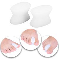 Foot Care Set Kit Lot of 2pcs Silicone Gel Toes Separators Spacers Spreaders Stretchers Straighteners Cushions for Bunions Pain Relief Reduction Prevention and Joints Realignment Straightening