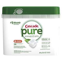 Cascade Pure Essentials Actionpacs Dishwasher Detergent, Orange Blossom, 58 Count