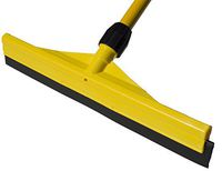 Commercial | Industrial All Purpose Scratch Resistant Rubber Blade Garage Floor Squeegee with 56" Long Handle | Made in USA (18 Inch)