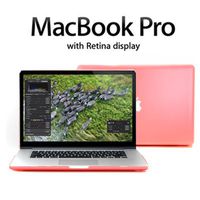 GMYLE (R) 2 in 1 - Pink 15 inches Macbook Pro WITH RETINA DISPLAY Rubberized (Rubber Coated) Matte Hard See Through Case - with TPU Transparent Keyboard Skin Cover -