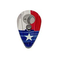 Xikar Xi2 Cigar Cutter Turano Flag Series, Spring-Loaded Double Guillotine Action, 440 Stainless Steel Blades with Rockwell C Rating of 57, Texas Flag