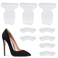 Heel Cushion Inserts, Reusable Soft Shoe Inserts Heel Cushion Pads Self-Adhesive Foot Care Protector Grips Liners Loose Shoes - Heel Pain Relief Bunion Callus Blisters- 6 Pairs( Clear)