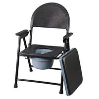 XWZJY Bedside Commode Lightweight Handicap Toilet Seat Multifunctional Shower Bench Chair Safety Steel Frame with Bucket/Lid Padded Cushion Tool-Free Assembly