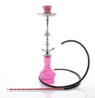 Hookah 20" Pink 1 hose shisha nargila bar narguile nargile glass water Vase pipe