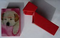 Plastic Push Open Cigarette Case - Dog Design 1 - Fits kings