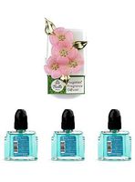 Cherry Blossoms Premium Plugables Electric Scented Oil Diffuser Home Fragrancer with 3 (Sea Breeze) Aroma Oils …