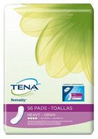 TENA Serenity Heavy Absorbency Pads 13" L, Regular Length - Pack of 56