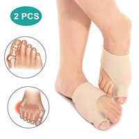 Bunion Corrector Toe Straightener with Gel Pad and Separators for Hallux Valgus Pain Relief Unisex Big Toe Splint Bunion Protectors Support Sleeve,Beige,OneSize