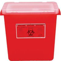 Kendall Healthcare 8900SA Sharps Phlebotomy Container 1 Quart, Shape, Red