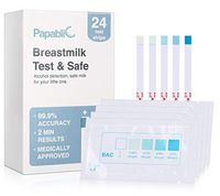 [24Count] Papablic Test & Safe Breastmilk Alcohol Test Strips, 2-min Quick & Precise Detection for Alcohol in Breastmilk, White