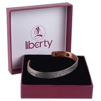 Greek Style Pewter 6 Magnet Copper Liberty Health Bracelet