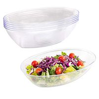 Impressive Creations Plastic Salad Bowl |80 Oz. (Pack of 5) – Heavyweight Disposable Clear Salad Bowl – Durable and Reusable Party Supply Bowl – Perfect Dinnerware