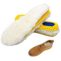 Bacophy Sheepskin Sport Insoles for Men & Women, Premium Warm Fluffy Wool Replacement Cozy Breathable Inner Soles for Boots Casual Shoes Sneakers