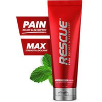 Rescue Pain Relief and Recovery Cream 4 oz Maximum Strength Lidocaine HCl 4% OTC made in the USA - 10+ Ingredients to Fight Inflammation and Soothe Stiff, Aching Muscles, tendons, ligaments and Joints