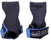 Lifting Grips PRO Weight Gloves Best Heavy Duty Straps Alternative to Power Hooks Deadlifts Adjustable Neoprene Padded Wrist Wrap (BlueStRb, Small 5.0"-6.40" Wrist Size)