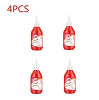 Anti-Odor Caulk Remover Gel,Miracle Deep Stain Remover Cleaner Wall Cleaner for Tiles Grout Sealant Bath Sinks Showers Crack Repair Gel (4, Red)