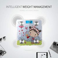 Cute Cartoon Girl with A Ladybug Scale for Body Weight Scales for Weight Digital Body Scale Tracks 8 Key Compositions Analyzer Sync with Fitness Apps 400 Lbs