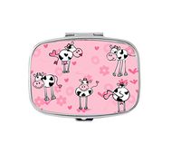 Love Cows Custom Personlized Rectangular Tablet Medicine Pocket Purse Travel Pill Vitamin Decorative Box Case Holder