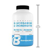 Bodybuilding Signature Glucosamine & Chondroitin Tablets | Joint Pain Relief Promotes Cartilage Strength | Gluten Free | 180 Caps