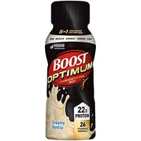 Boost Optimum Advanced Nutritional Drink, Creamy Vanilla, 8 fl oz bottle, 16 Pack
