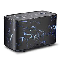 Essential Oil Diffuser Marble, 300ml Aromatherapy Diffusers for Essential Oils with 2 Mist Outputs, Ultrasonic Cool Mist Humidifier for Large Room, Living Room, Black