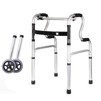 Rolling Walkers Walker Elderly Disabled Aluminum Alloy Auxiliary Walker Walker Multi-Functional Lightweight Armrest (Color : Silver, Size : 514196CM)