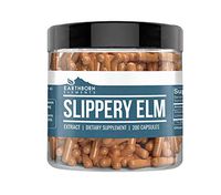 Slippery Elm Capsules, 200 Capsules (800 MG per Serving) (100-Day Supply) by Earthborn Elements, 100% Pure & All-Natural, Gluten-Free Indigestion Relief*