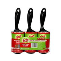 Scotch-Brite Lint Roller, 3 Rollers, 100 Sheets Per Roller (300 Sheets Total)