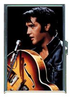 Elvis Presley Photo With Guitar Double-Sided Cigarette Case, ID Holder, Wallet with RFID Theft Protection