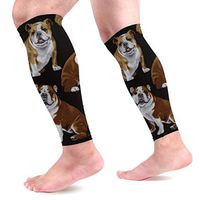 THONFIRE Calf Leg Compression Sleeve for Unisex English Bulldogs Sports Boost Stamina Tube Sleeves Arm Wide Cover Home Use