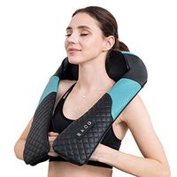 Shiatsu Back Shoulder & Neck Massager with Heat Deep Tissue 3D Kneading Pillow Massager for Relieving Muscle Pain -Dark Blue