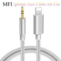 Aux Cable for Car, Bebetter Aux Cord Compatible with iPhone 6/7/8/X/Xs/Xr/iPad/iPod 3.3ft 3.5mm Male Audio Adapter for Car Home Stereo &Headphone [Nylon Braided] - Silver