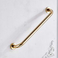 BATHSIR Sturdy Brass Bath Grab Bar Gold Finish 20 Inch,Safe Shower Handrail Blance Keep Wall Mounted for Child,Elerly,Disabled