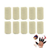 DengRen 10 Pieces Finger Sleeves Thumb Braces Support Elastic Compression Protector Braces for Relieving Pain Calluses Arthritis Knuckl Satisfactory Service Beige