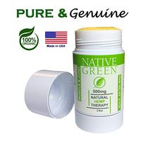 Native Green (No Scent 500mg) Hemp Oil Pain Relief Stick Balm for-Tendinitis, Arthritis, Muscle, Back Neck, Knee, Elbow Sunburn Pain. Arnica Flower Extract, Eucalyptus Oil, Shea Butter. Made in USA
