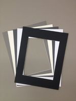 Pack of 10 8x10 Picture Mats, 5 Neutral Colors, with White Core Bevel Cut for 5x7 Pictures