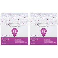 Summer's Eve Cleansing Cloths, Simply Sensitive, 16 Count, Pack of 2, pH-Balanced, Dermatologist & Gynecologist Tested
