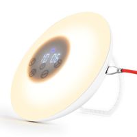 Wake-Up Light,Greatic Colored Sunrise Simulation Alarm Clock with FM Radio Snooze Function