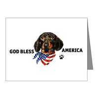 Note Cards (10 Pack) God Bless Wiener Dog Dachshund