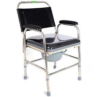 ZBYXZIGJ Stainless Steel Multifunctional Commode Chair Elderly Mobile Toilet Bath Chair Toilet Seat with Cover Home Auxiliary Equipment
